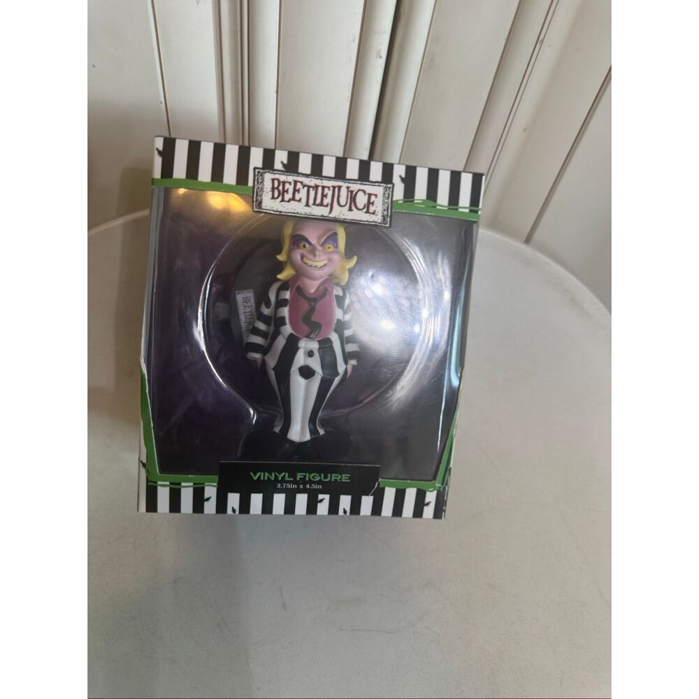Beetlejuice CultureFly Vinyl Action Figure Collectible Toy Black White NWOT - Picture 6 of 8